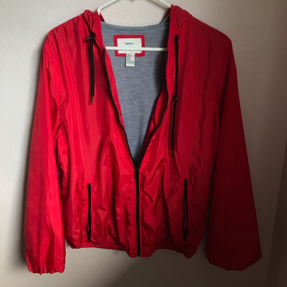 Forever 21 Red Windbreaker